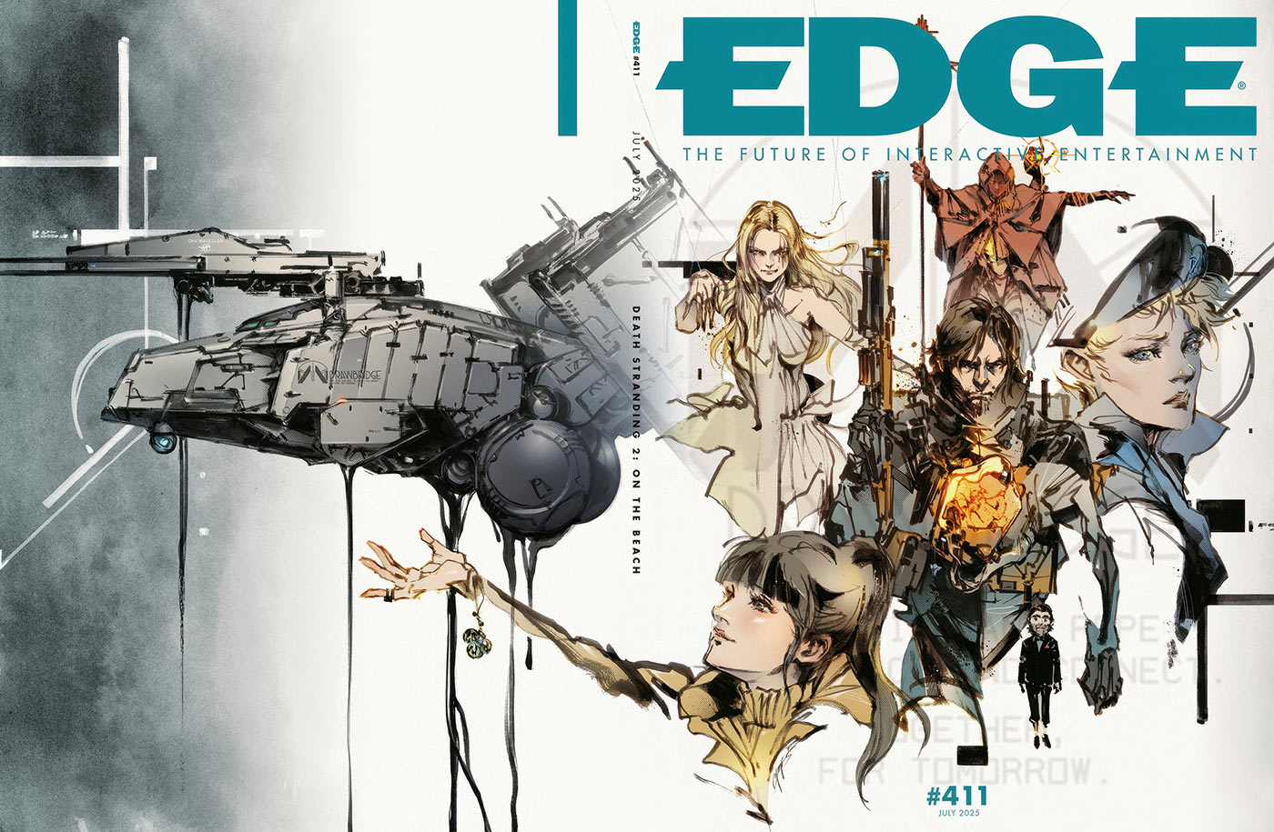 Edge Cover Art by Yoji Shinkawa from Death Stranding 2: On the Beach