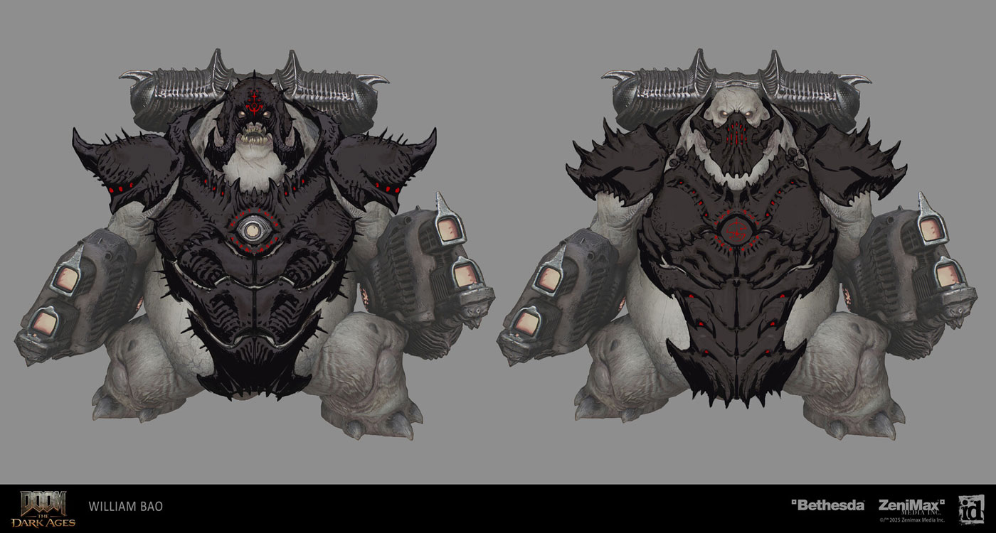 Armored Mancubus Enforcer Concept Art from Doom: The Dark Ages