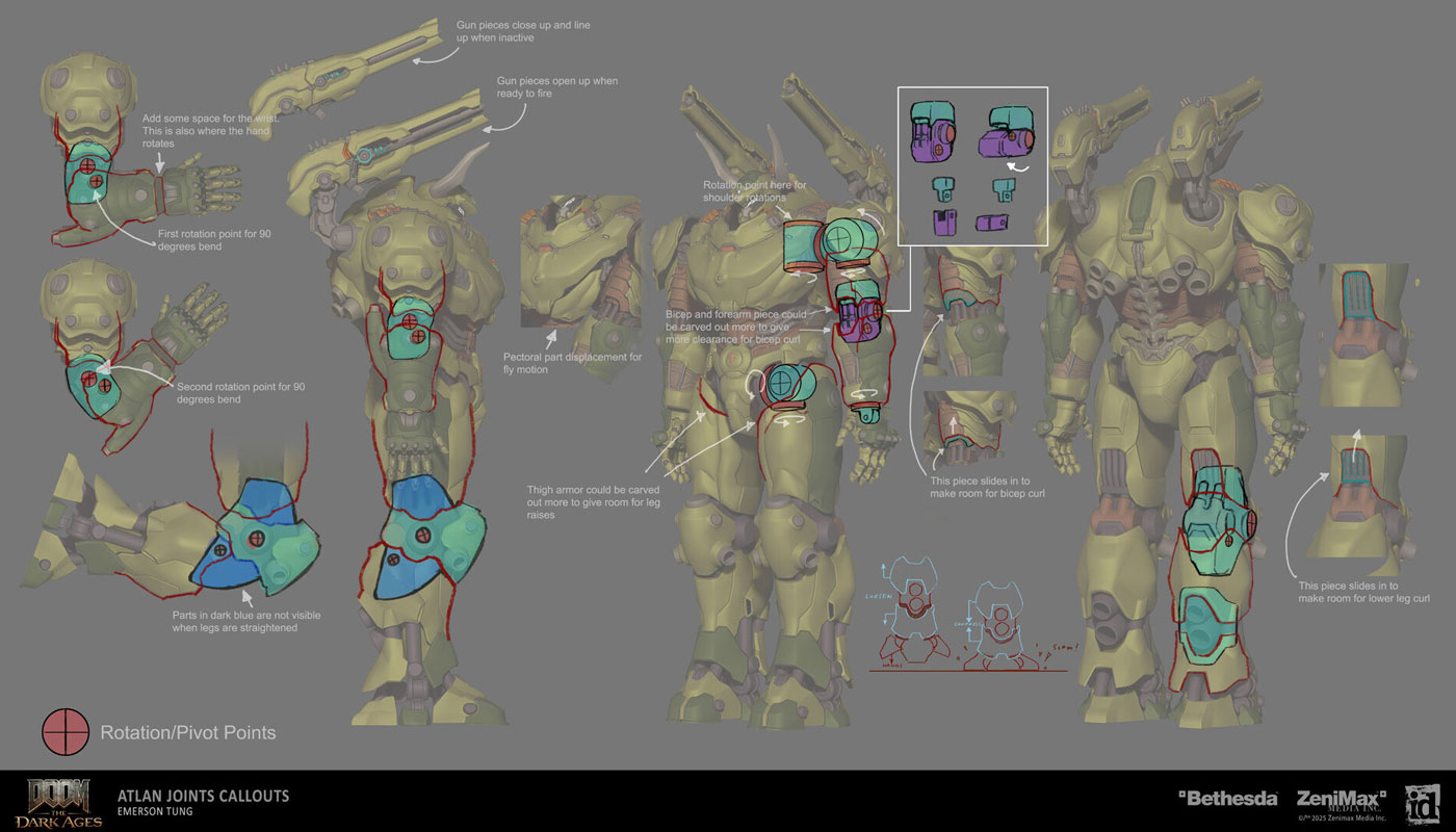Atlan Joints Concept Art from Doom: The Dark Ages
