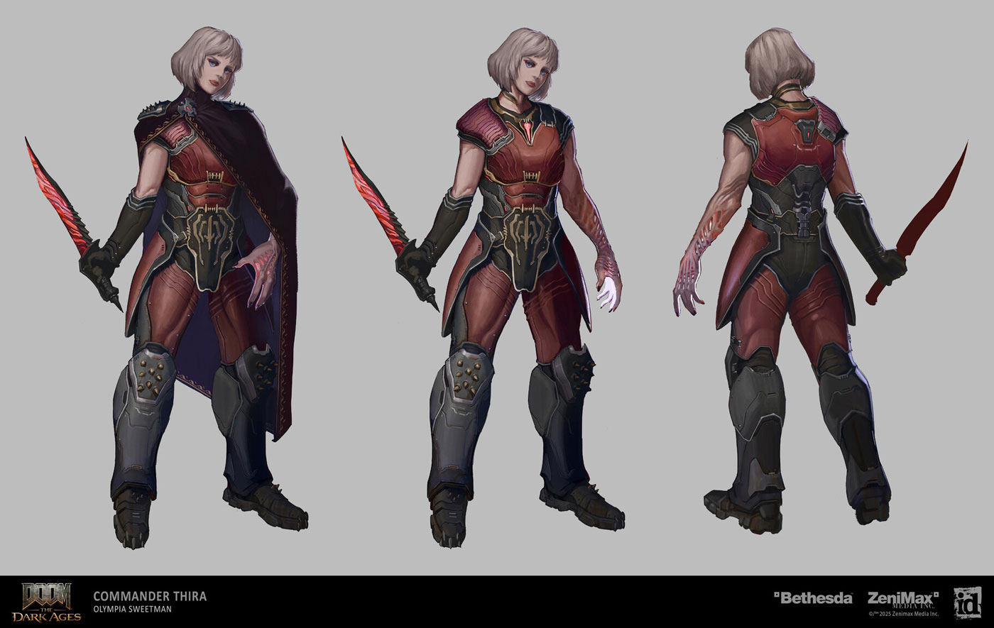 Commander Thira Concept Art from Doom: The Dark Ages