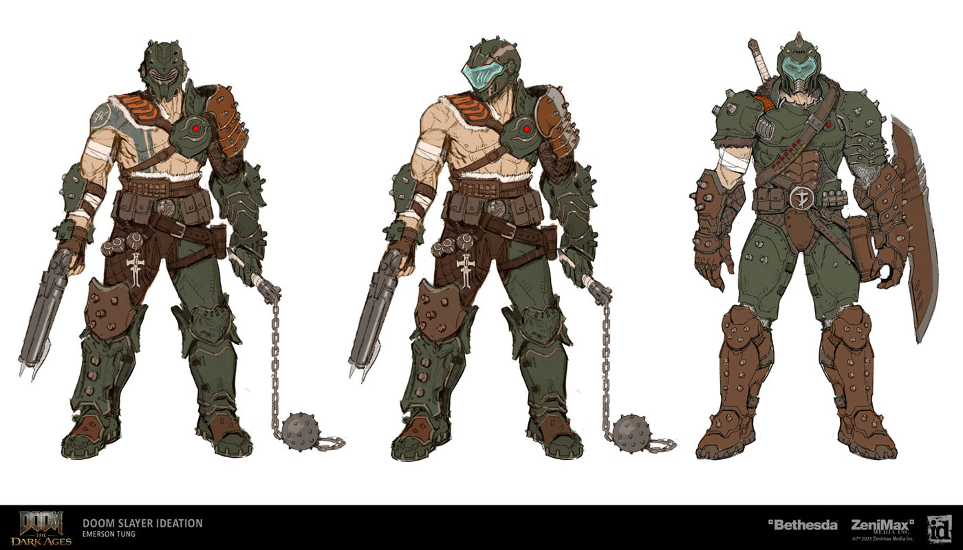 Doom Slayer Concept Art (Flail) from Doom: The Dark Ages