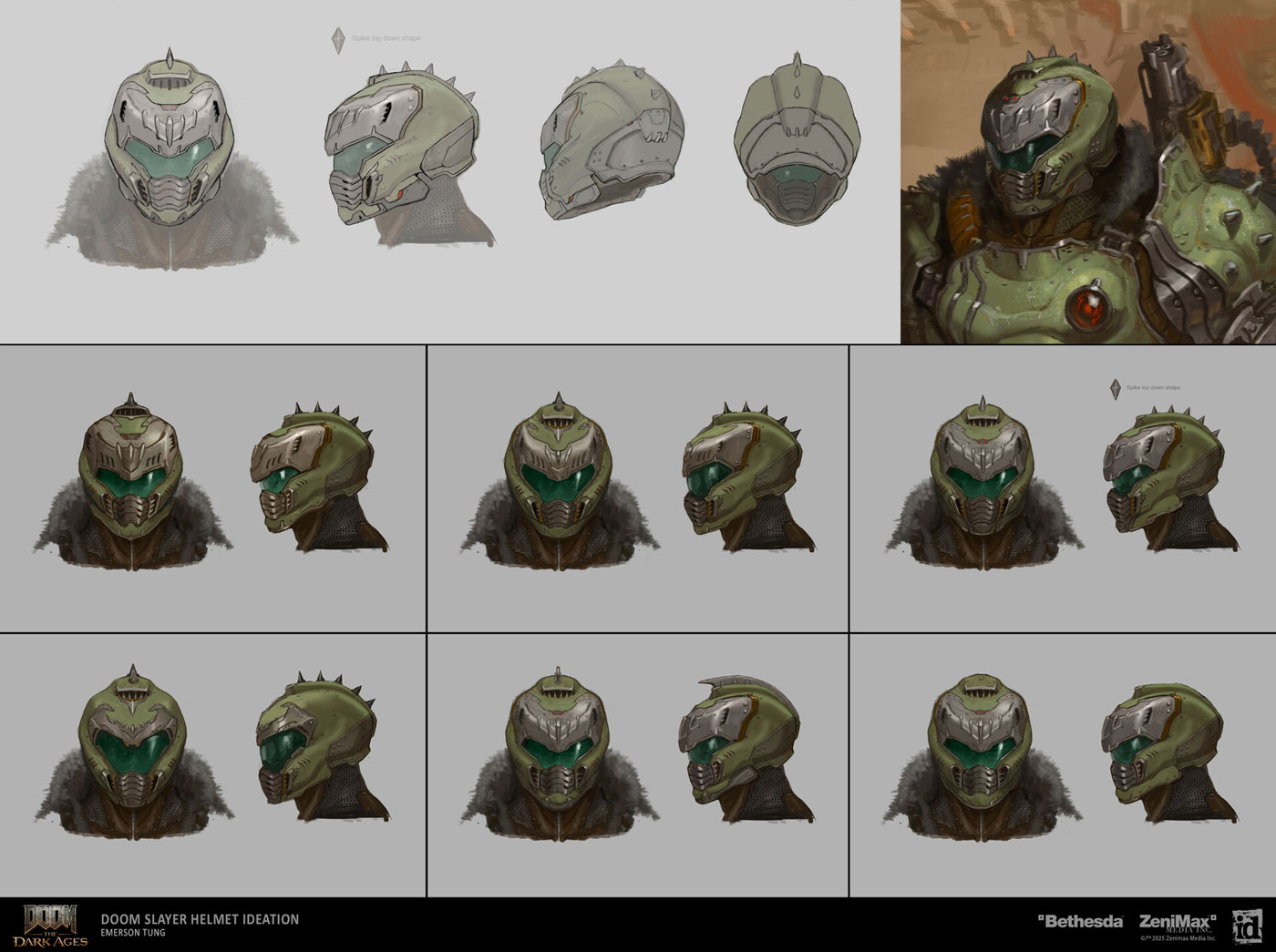 Doom Slayer Helmet Art from Doom: The Dark Ages