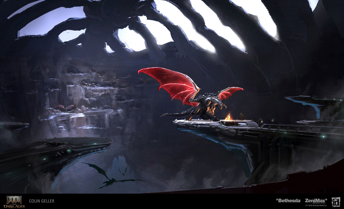 Dragon Den Mood Painting from Doom: The Dark Ages