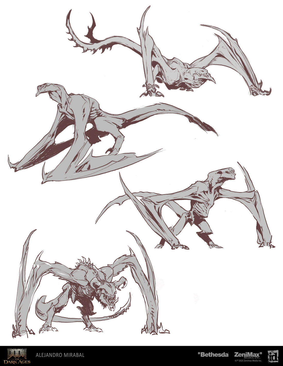 Enemy Dragon Sketches from Doom: The Dark Ages