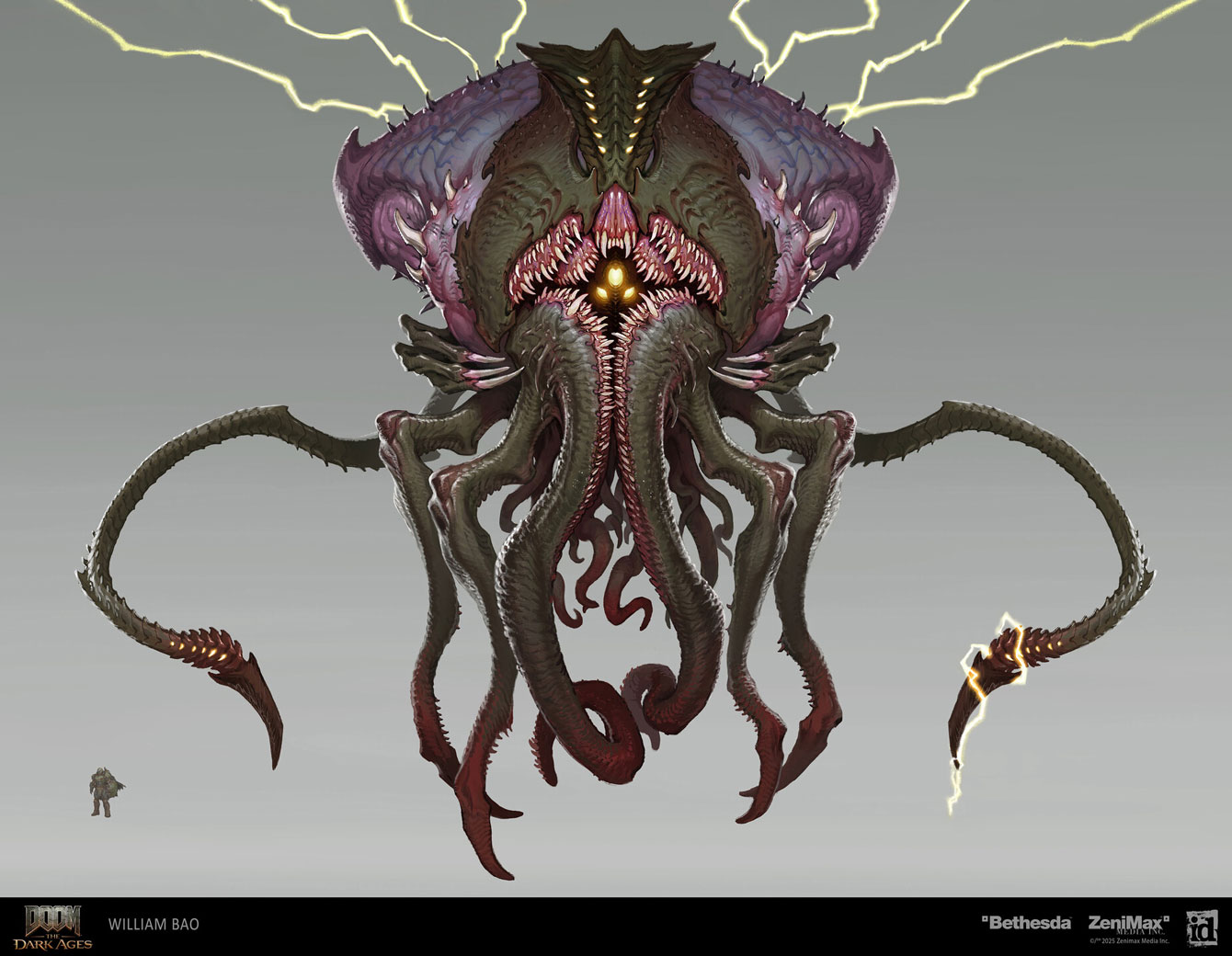 Giant Cosmic Cacodemon Art from Doom: The Dark Ages