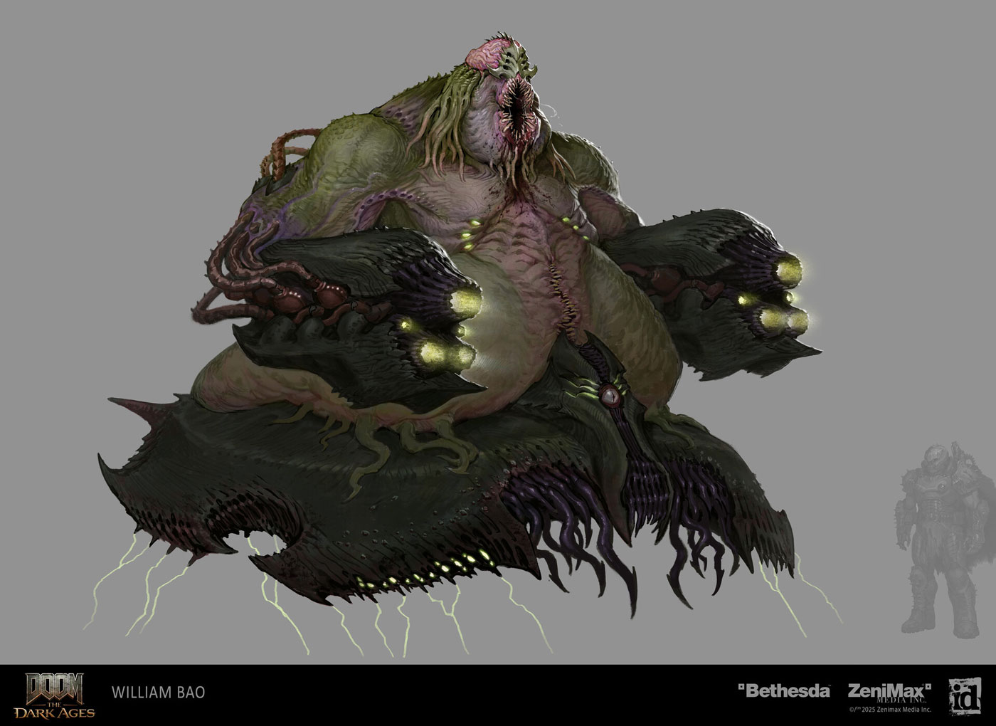 Giant Cosmic Mancubus Art from Doom: The Dark Ages