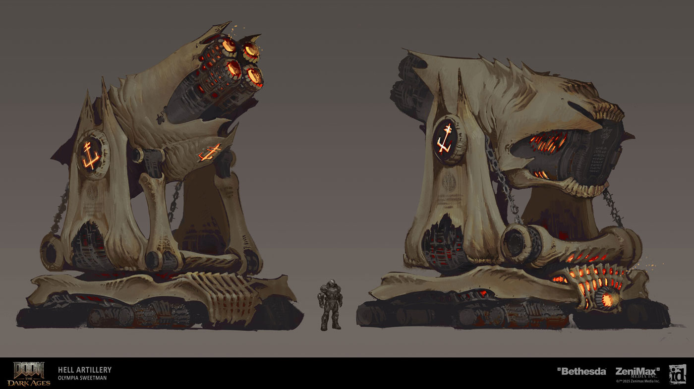 Hell Artillery Concept Art from Doom: The Dark Ages