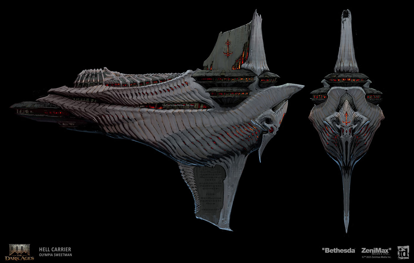 Hell Carrier Concept Art from Doom: The Dark Ages