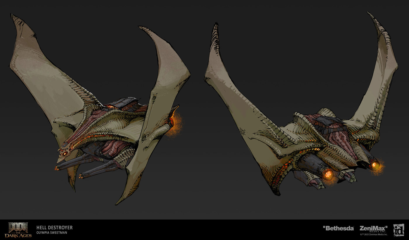 Hell Destroyer Concept Art from Doom: The Dark Ages