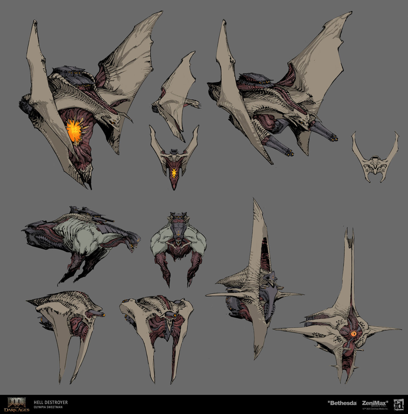 Hell Destroyer Concept Artwork from Doom: The Dark Ages