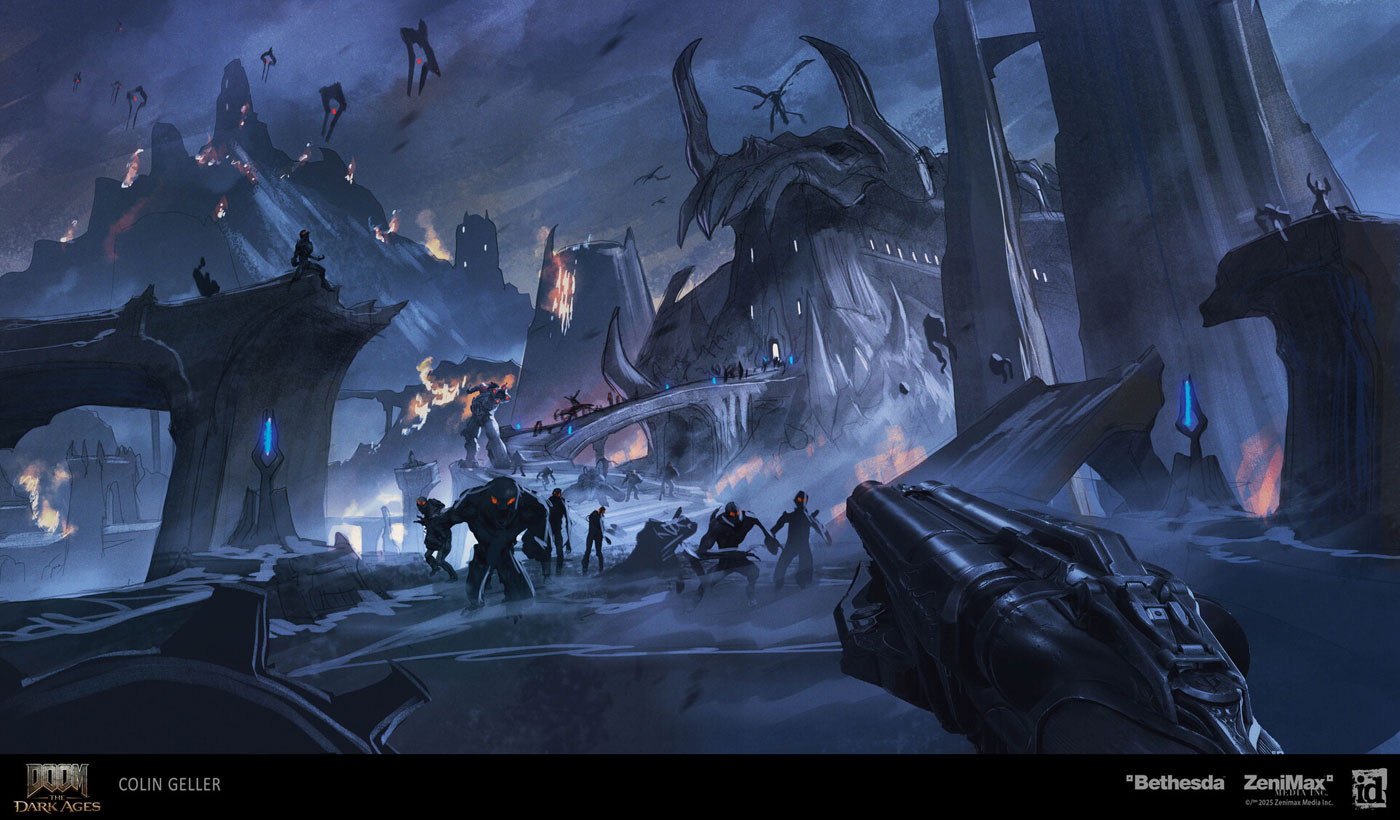 Holy City Combat Art from Doom: The Dark Ages