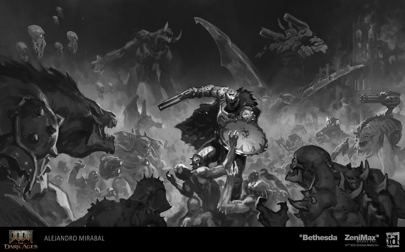 Key Art Sketch from Doom: The Dark Ages