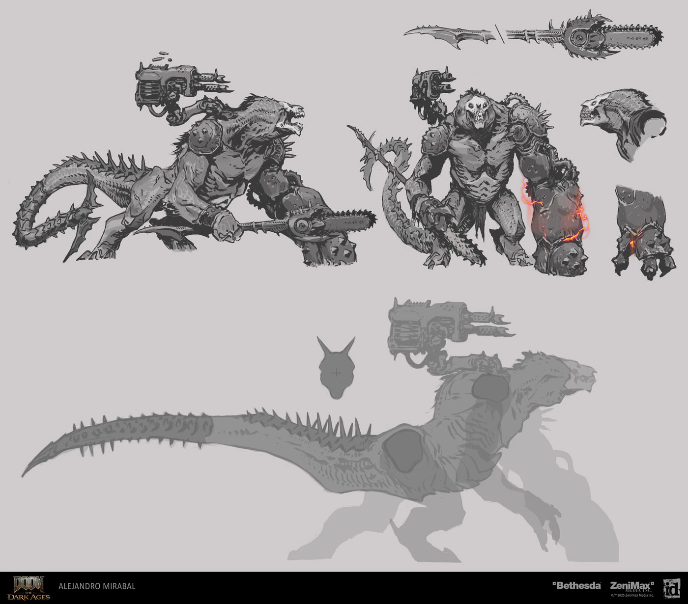 Komodo Sketches from Doom: The Dark Ages