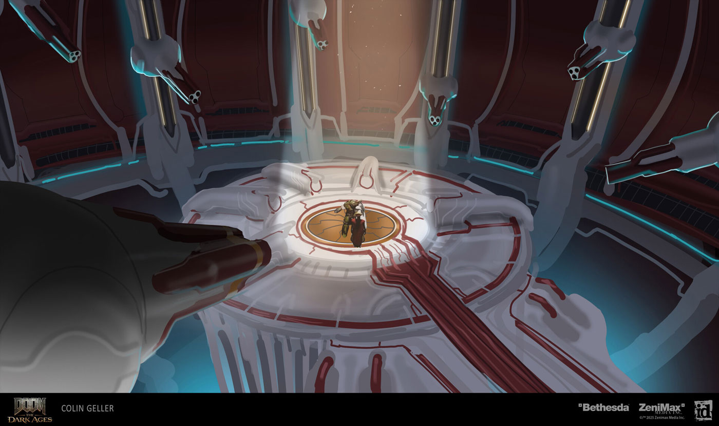 Kreed Maykr Ship Cell Sketch from Doom: The Dark Ages
