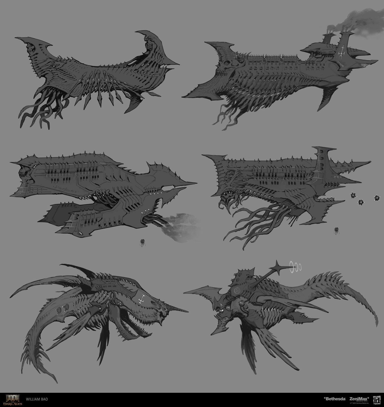 Prince Azrak Ship Ideation from Doom: The Dark Ages