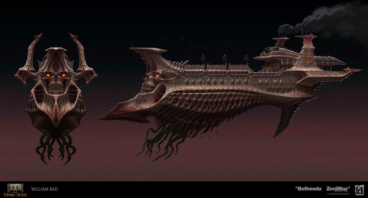 Prince Azrak Ship Art from Doom: The Dark Ages