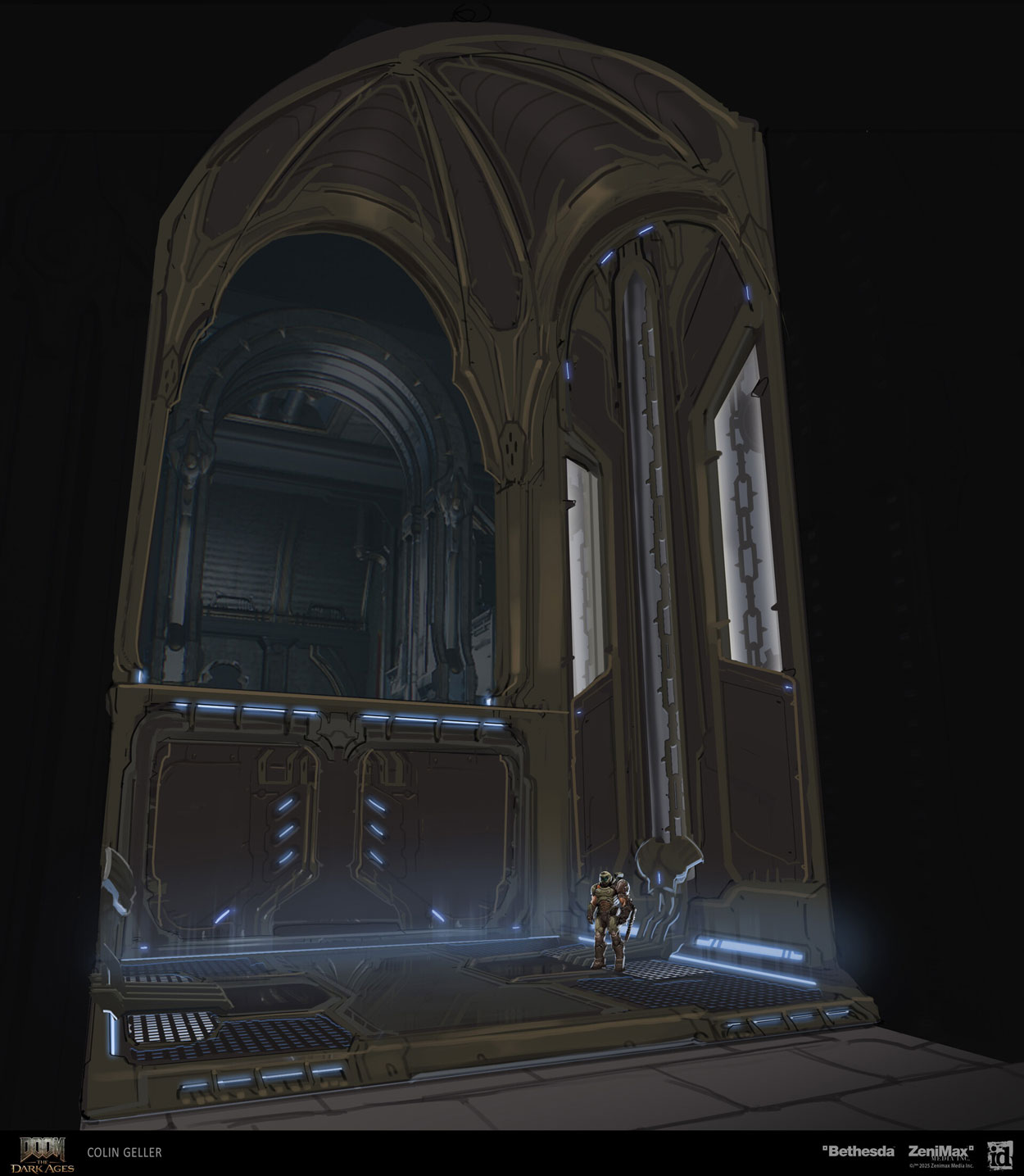 Sentinel Elevator Art from Doom: The Dark Ages