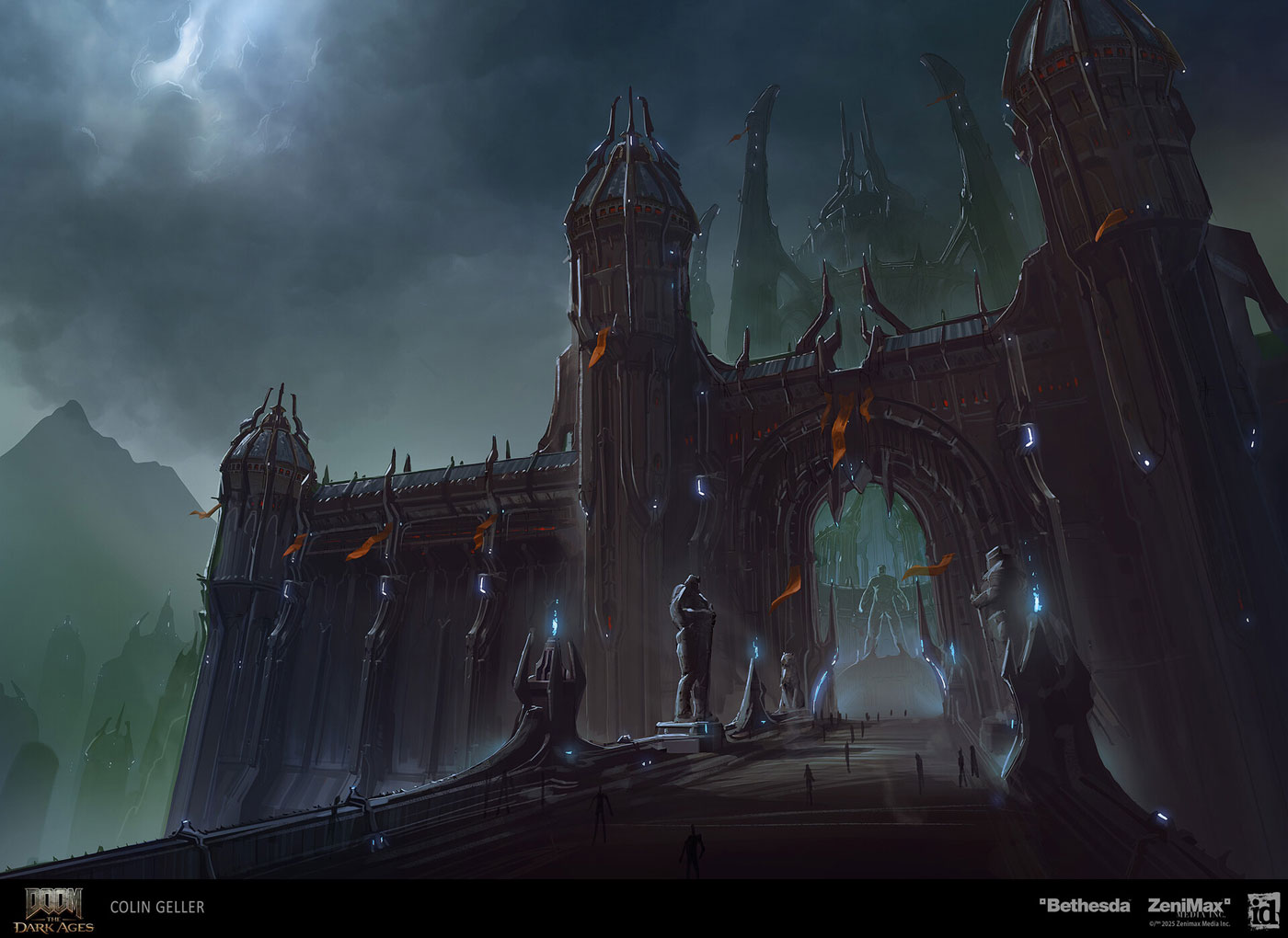 Sentinel Siege Tower Front Gate Art from Doom: The Dark Ages