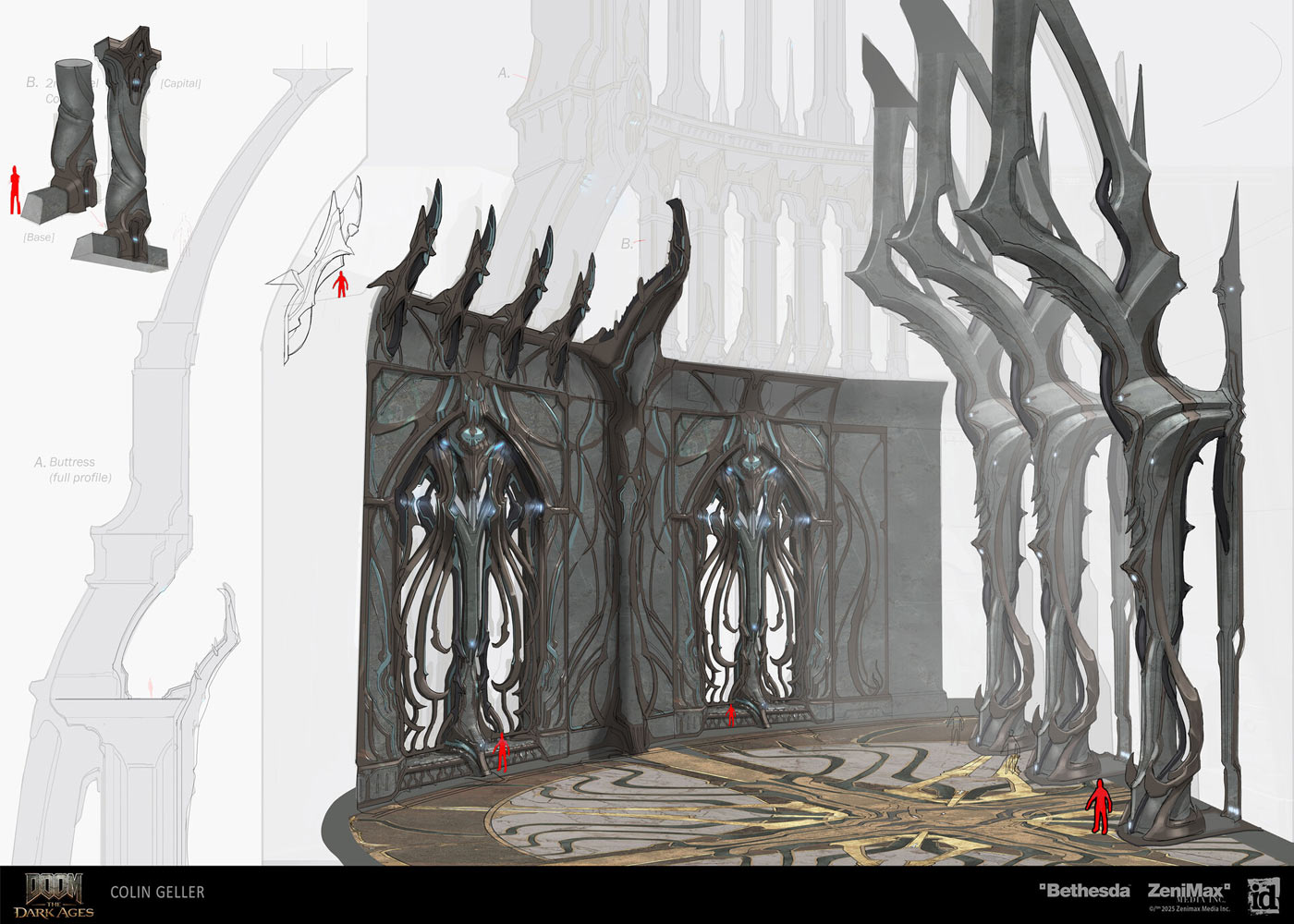 Spire of Nerathul Architecture Art from Doom: The Dark Ages