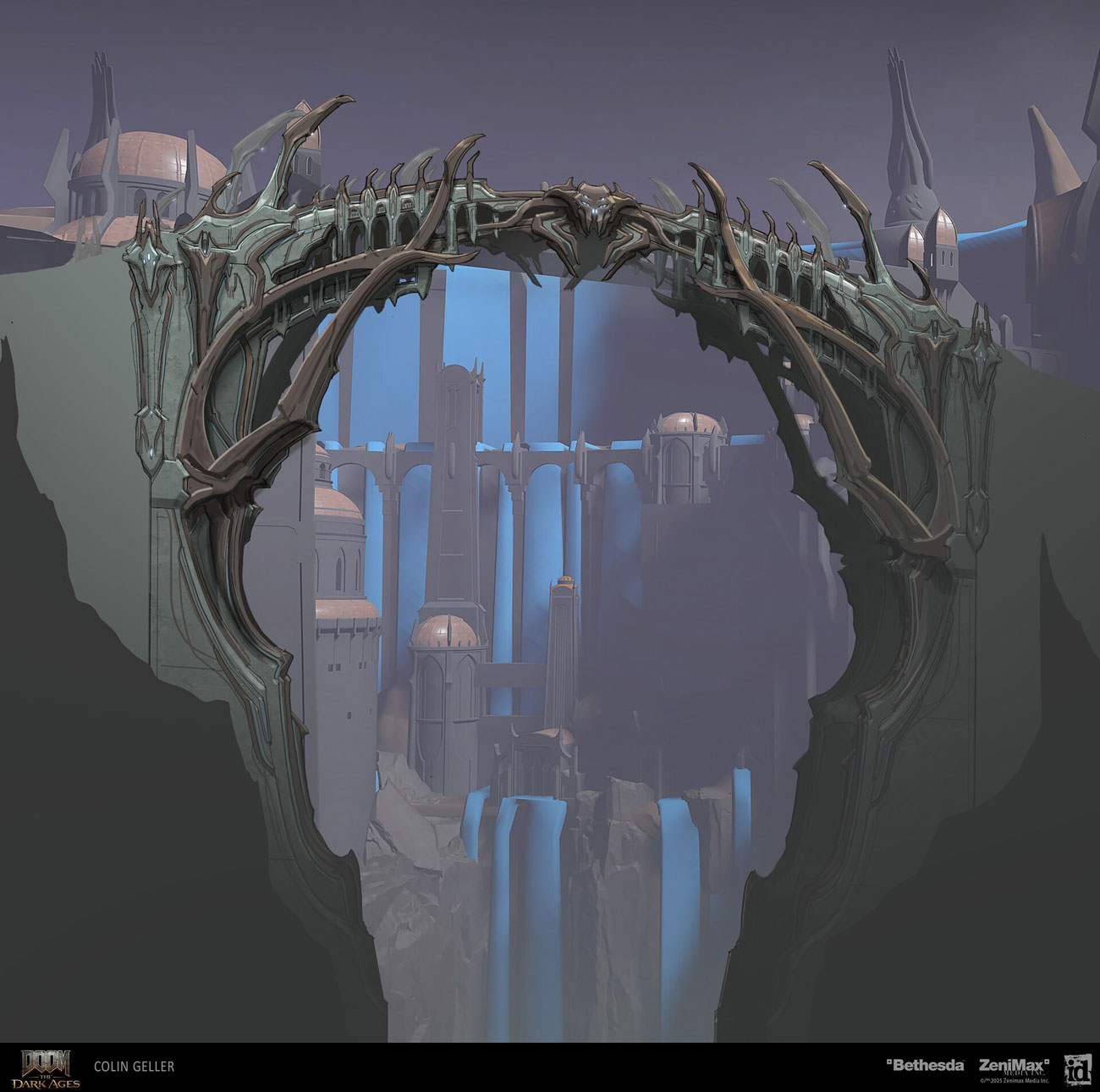 Spire of Nerathul Bridge Art from Doom: The Dark Ages
