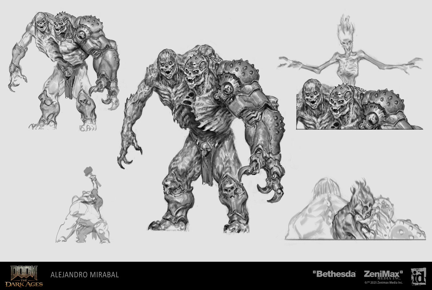 Three Brothers Concept Art from Doom: The Dark Ages
