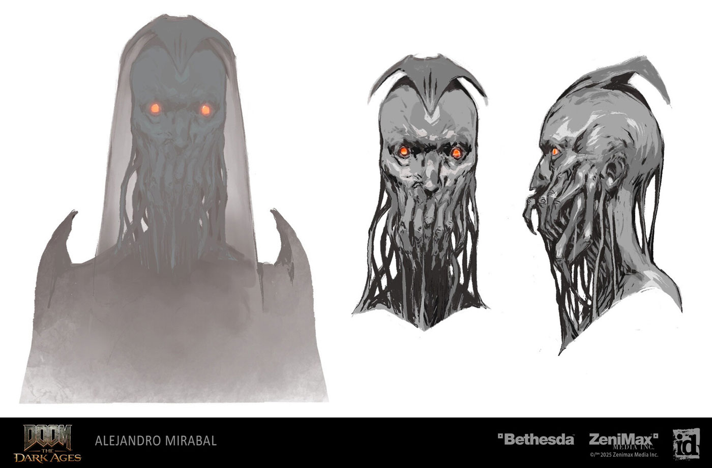 Witch Face Concept Art from Doom: The Dark Ages