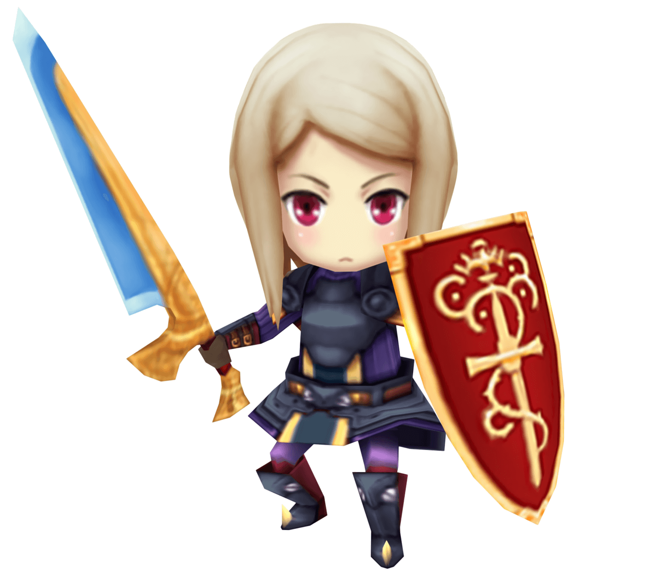 Protector Female Render from Etrian Mystery Dungeon