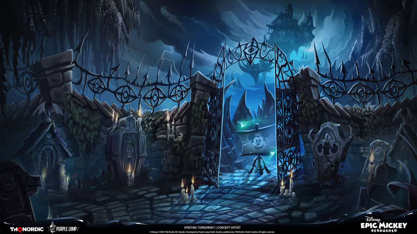 Bog Easy Exit Mood Painting from Epic Mickey: Rebrushed