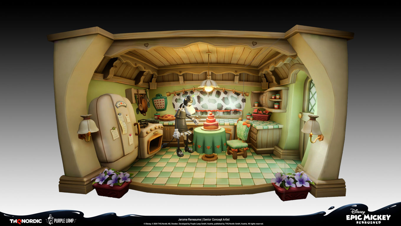Clarabelle's House Interior Art from Epic Mickey: Rebrushed