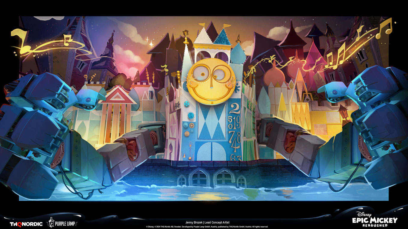 Clock Tower Art from Epic Mickey: Rebrushed