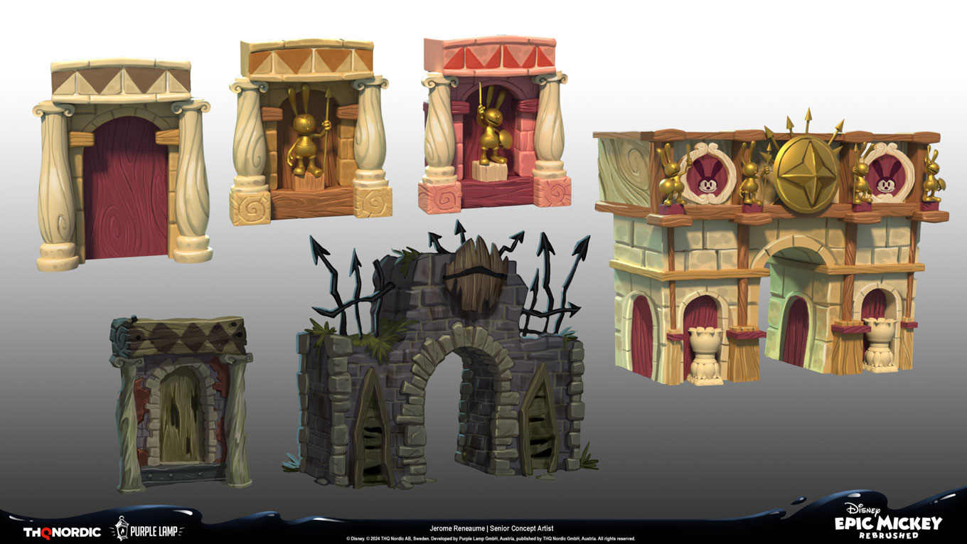 Colosseum Elements Art from Epic Mickey: Rebrushed