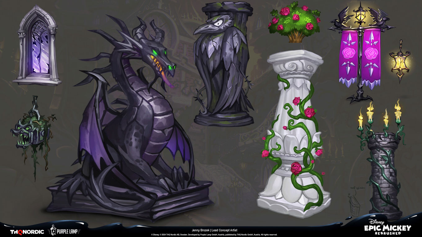 Dark Beauty Castle Props Art from Epic Mickey: Rebrushed