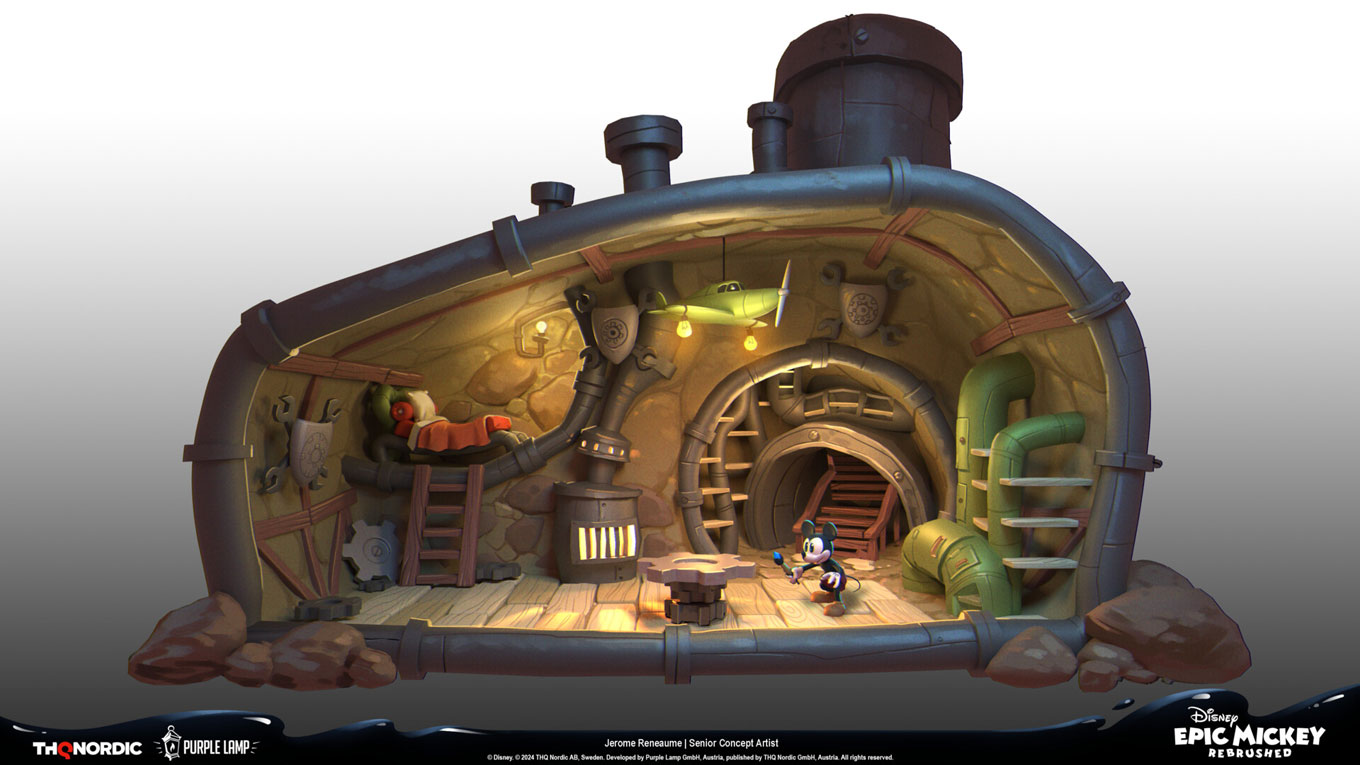 Gus's House Interior Art from Epic Mickey: Rebrushed