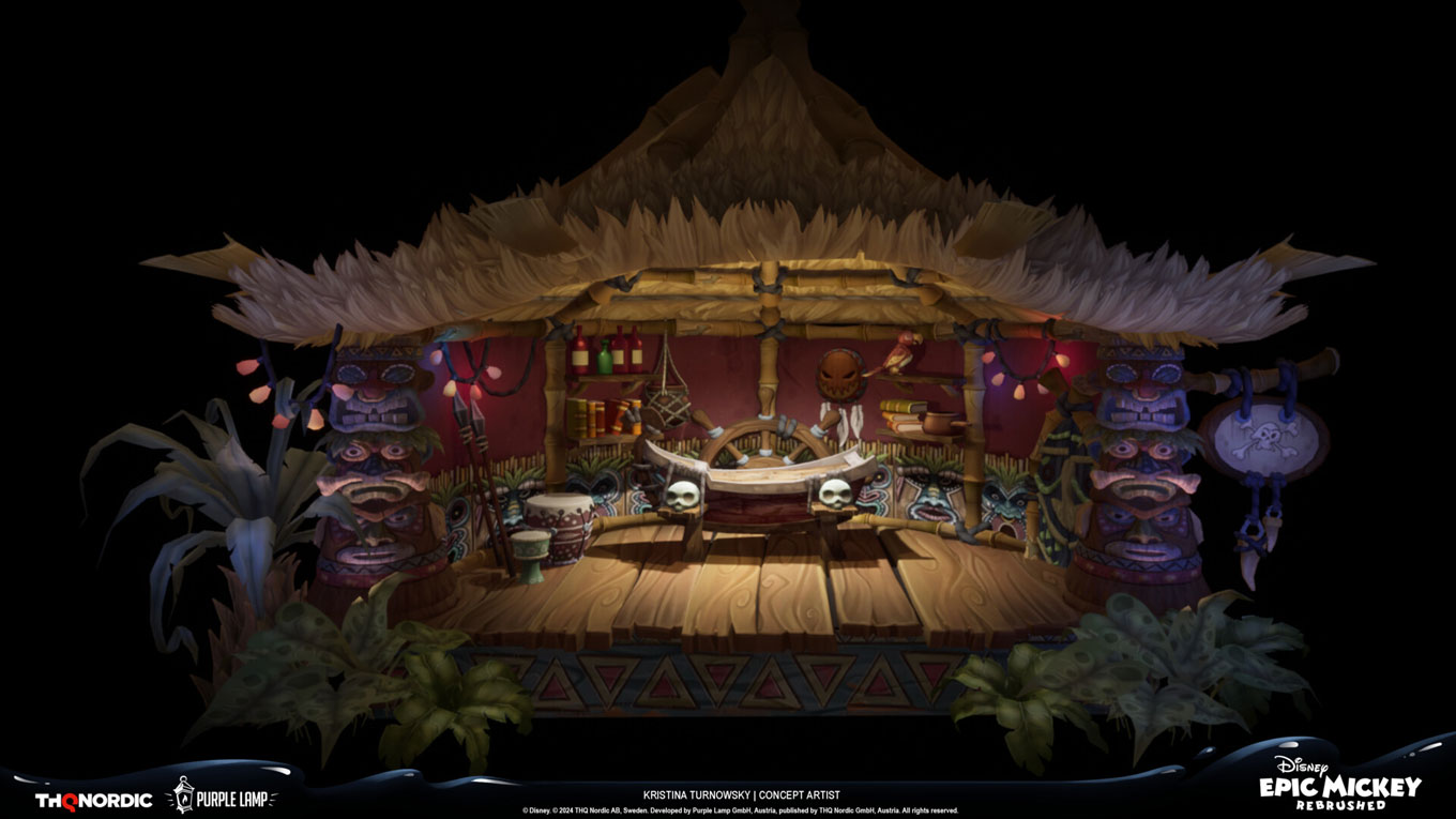 Hut Shop Interior Art from Epic Mickey: Rebrushed
