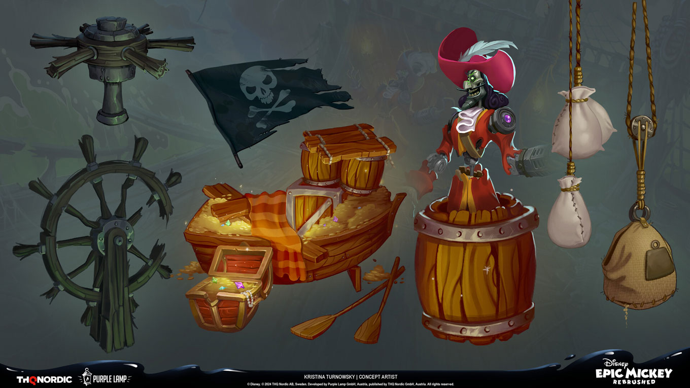 Jolly Roger Assets Art from Epic Mickey: Rebrushed