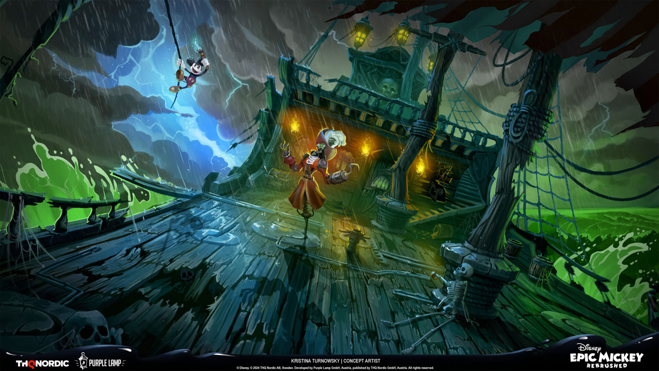 Jolly Roger Deck Art from Epic Mickey: Rebrushed