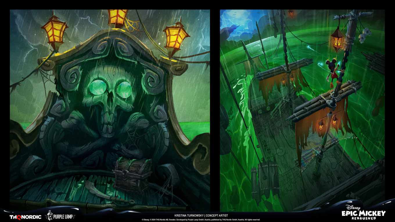 Jolly Roger Mood Painting from Epic Mickey: Rebrushed