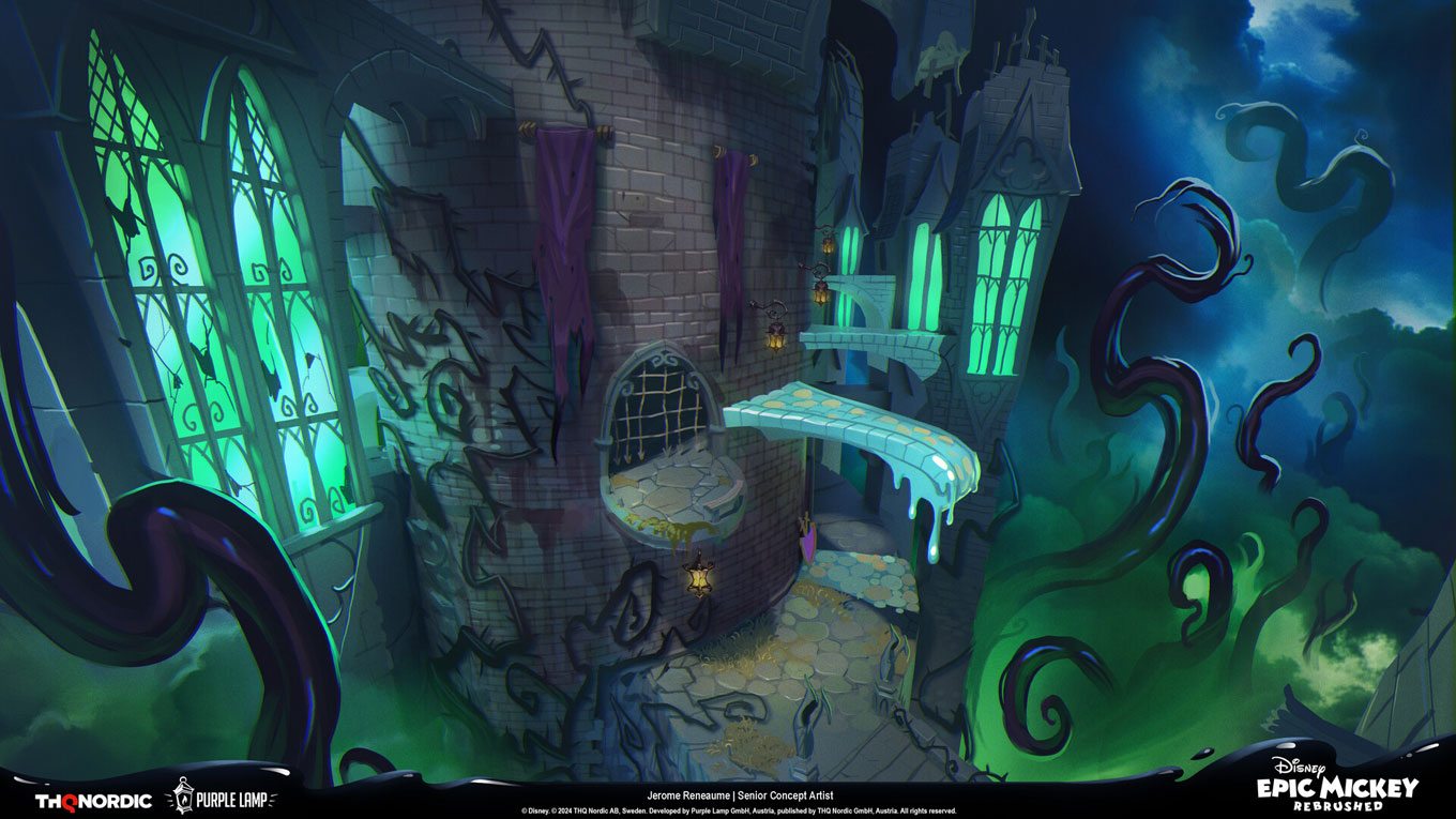 Loss Tower Outside Art from Epic Mickey: Rebrushed