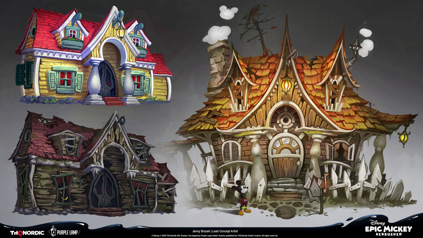 Mickey Mouse's House Art from Epic Mickey: Rebrushed