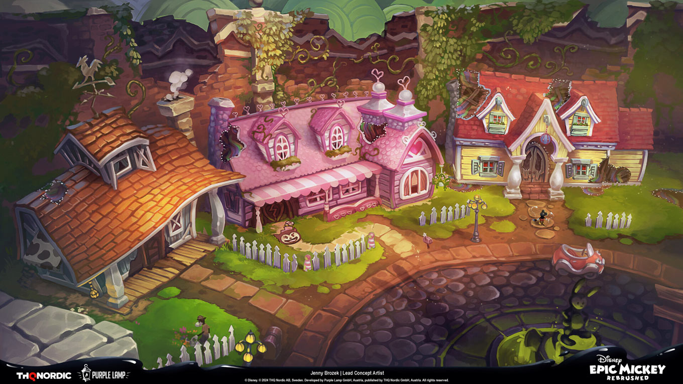 OsTown Village Art from Epic Mickey: Rebrushed