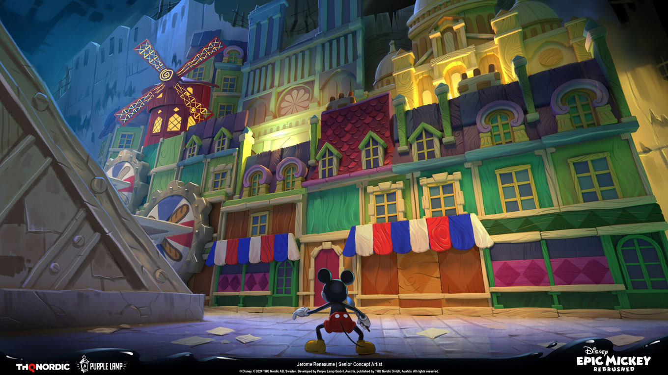Paris Area Art from Epic Mickey: Rebrushed