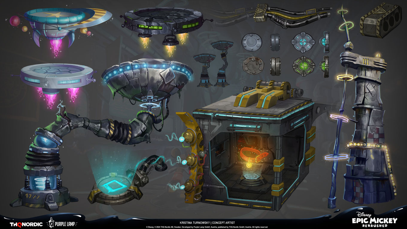 Space Voyage Assets Art from Epic Mickey: Rebrushed