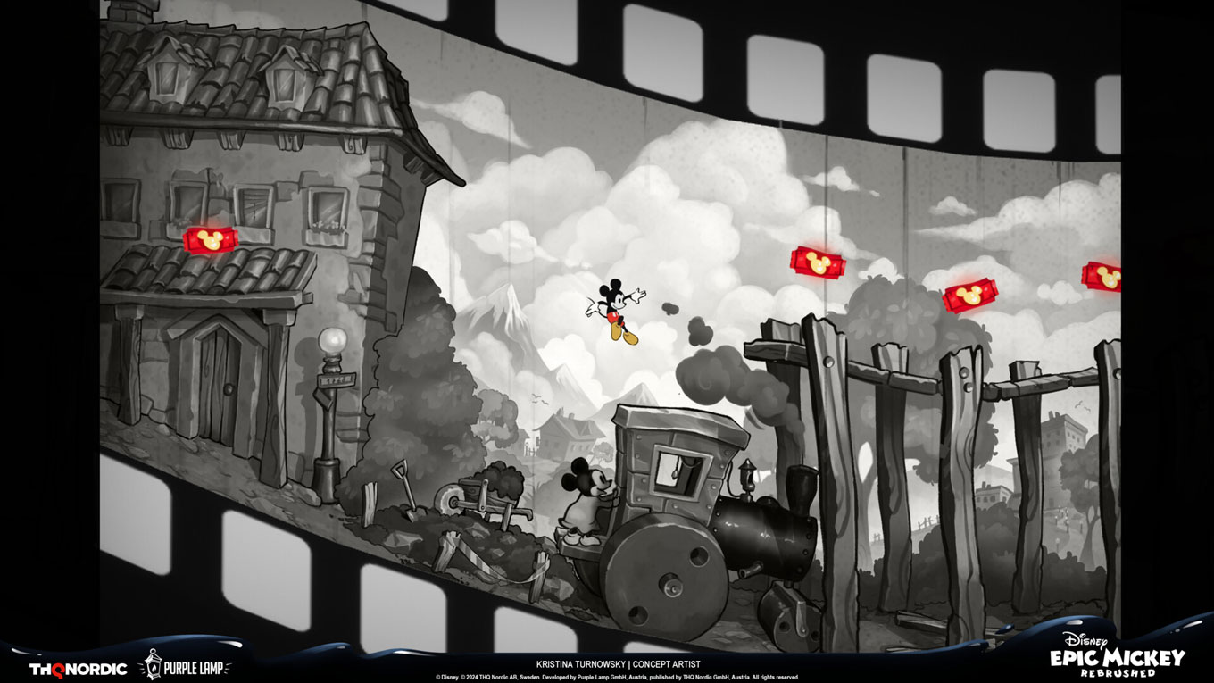Steamroller Mood Painting from Epic Mickey: Rebrushed