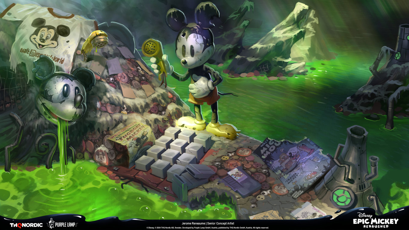 The Heaps Telephone Art from Epic Mickey: Rebrushed