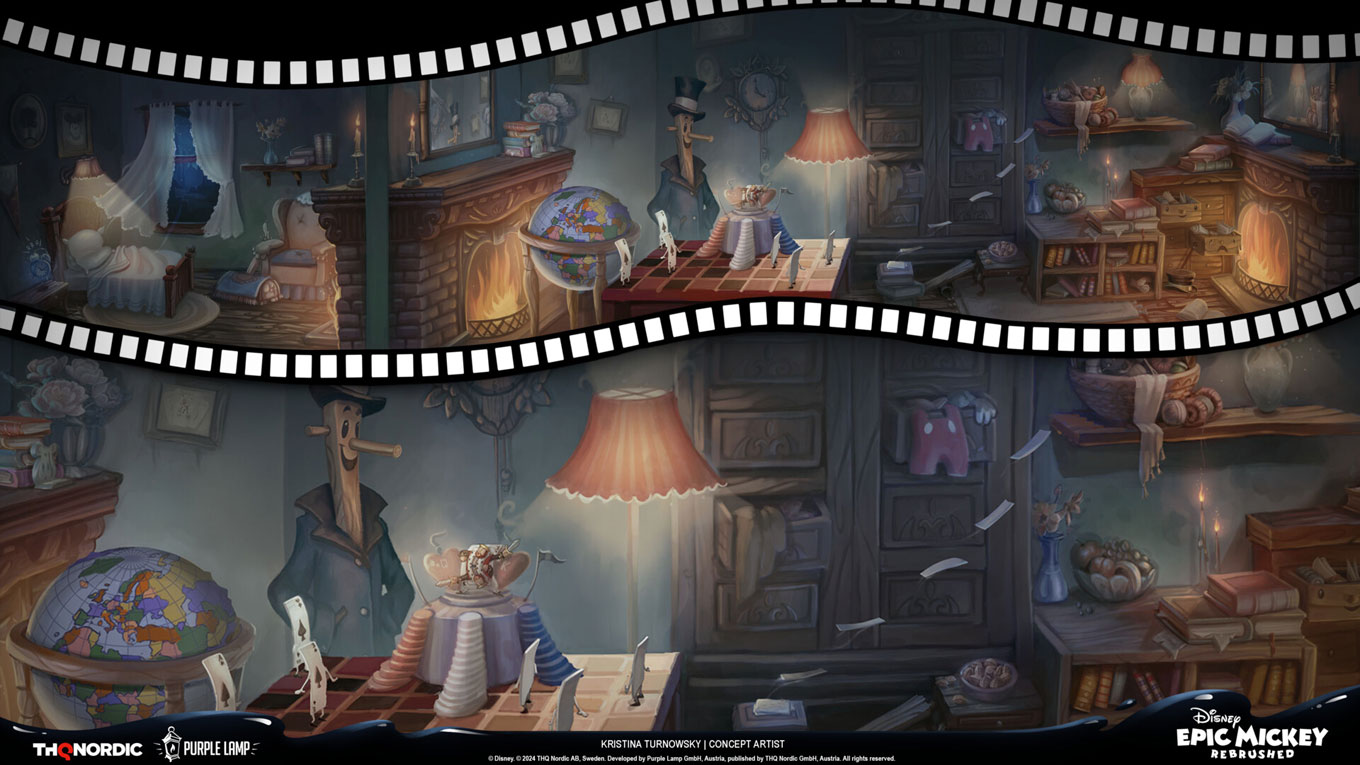 Through the Mirror Mood Painting from Epic Mickey: Rebrushed