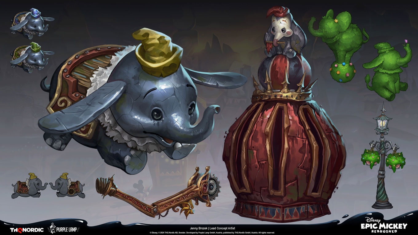 Ticket Booth Dumbo the Flying Elephant Art from Epic Mickey: Rebrushed