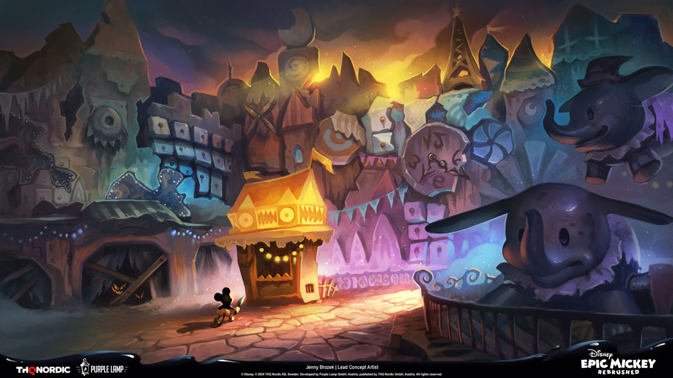 Ticket Booth Art from Epic Mickey: Rebrushed