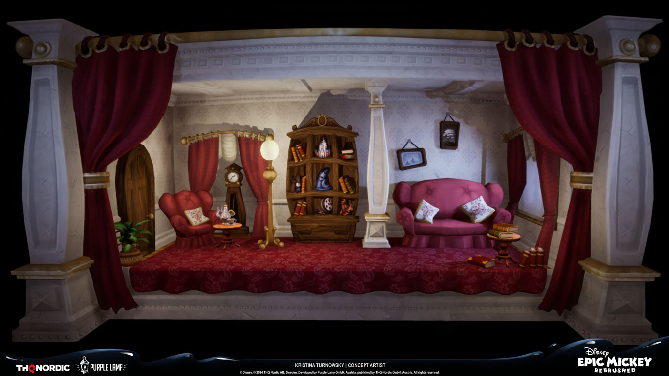 Walt's Apartment Art from Epic Mickey: Rebrushed