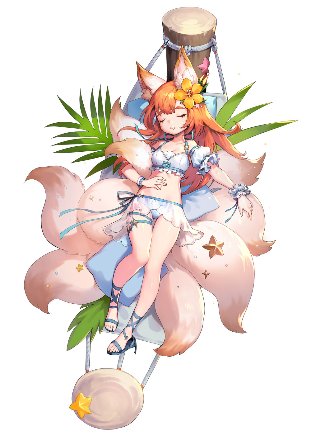 Nari (Hammock Napping) Art from Guardian Tales