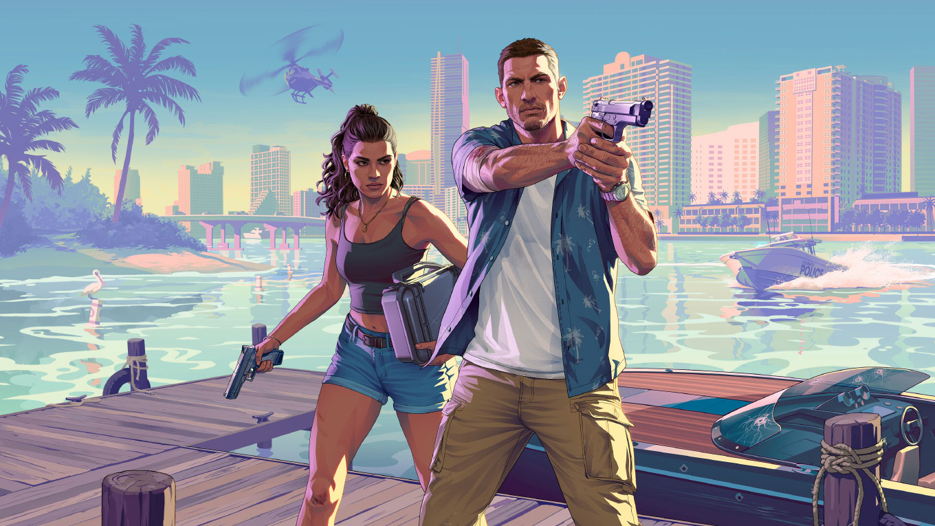 Jason Duval and Lucia Caminos Artwork from Grand Theft Auto VI